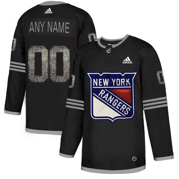 Customized Men's Rangers Any Name & Number Black Shadow Logo Print Adidas Jersey,We sell and wholesale Customized Men's Rangers Any Name & Number Black Shadow Logo Print Adidas Jersey on line form chian!